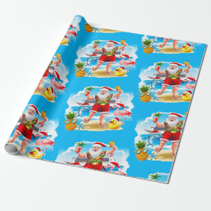 Papel De Regalo Pato de goma de cruceros de Santa Tropical