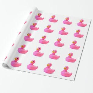 Papel De Regalo Pato de goma rosa