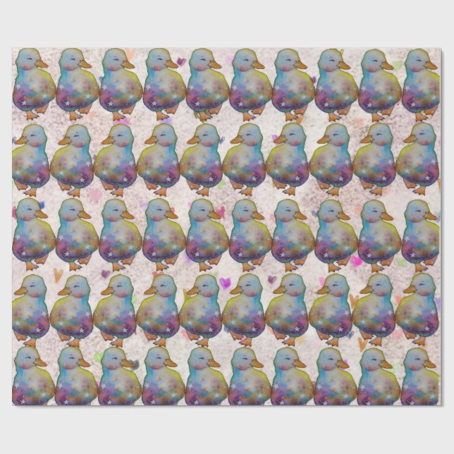 Papel De Regalo Pato llamado Rainbow (Superficie plana)