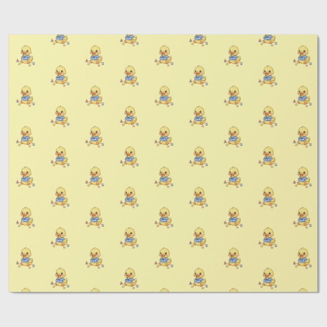 Papel De Regalo Pato Pequeño Lindo (Superficie plana)
