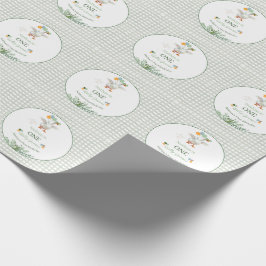 Papel De Regalo Pato Tonto Cumpleaños Verde