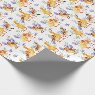Papel De Regalo Patos amarillos pequeños