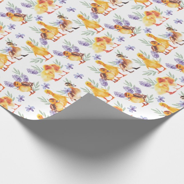 Papel De Regalo Patos amarillos pequeños (Esquina)