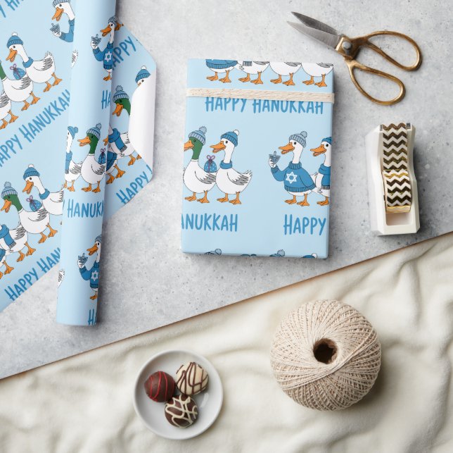 Papel De Regalo Patos de Janucá (Artesanía)