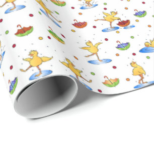 Papel De Regalo Patos de la primavera