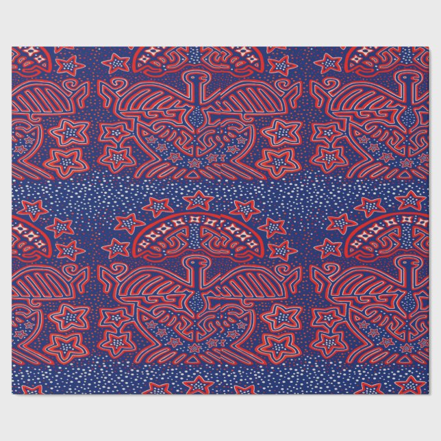 Papel De Regalo Patriota demócrata Águila de EE.UU. (Costura)