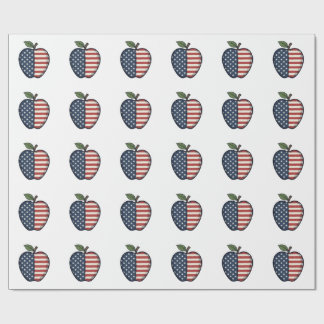 Papel De Regalo Patriotic Apple Vintage Engraving Vector Design_1