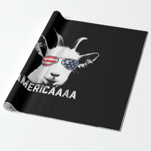 Papel De Regalo Patriotic Goat Funny Goat America