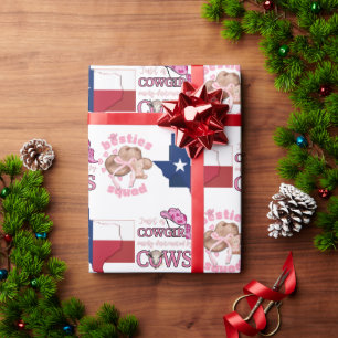 Papel De Regalo Patriotic TEXAS COWGIRL Besties Coquette