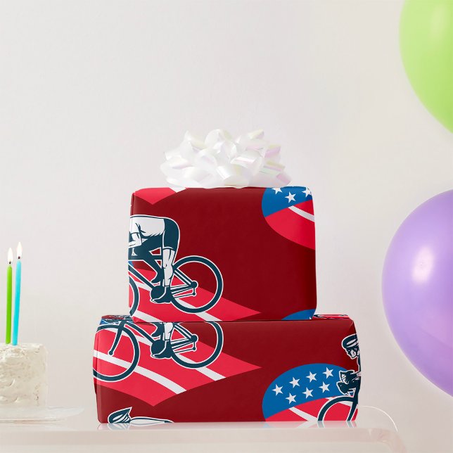 Papel De Regalo Patriotic USA Ciclismo Bandera Americana Bike Ride (Subido por el creador)