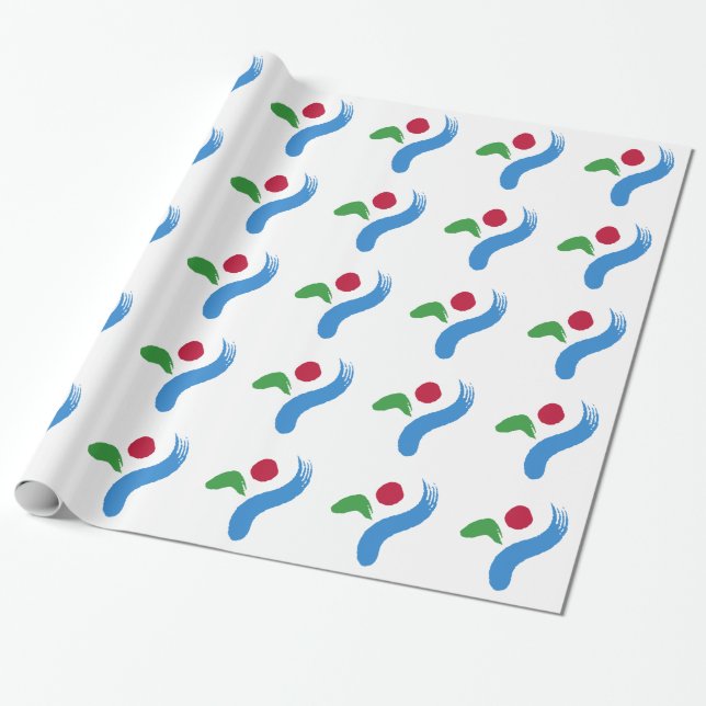 Papel De Regalo Patriotic wrapping paper with Flag of Seoul (Desenrollado)