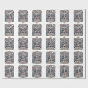 Papel De Regalo Patriótico 1776 Camión Monstruo Fuera de Carretera