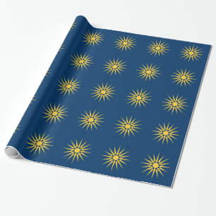Papel de regalo patriótico con la bandera de Maced