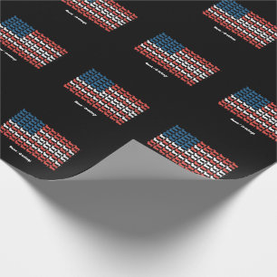 Papel De Regalo Patriótico de la bandera estadounidense de Dachshu