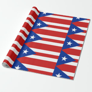 Papel De Regalo Patriótico patrón de bandera de Puerto Rico