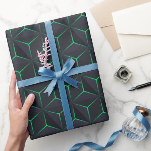 Papel De Regalo Patrón 3D geométrico lujoso