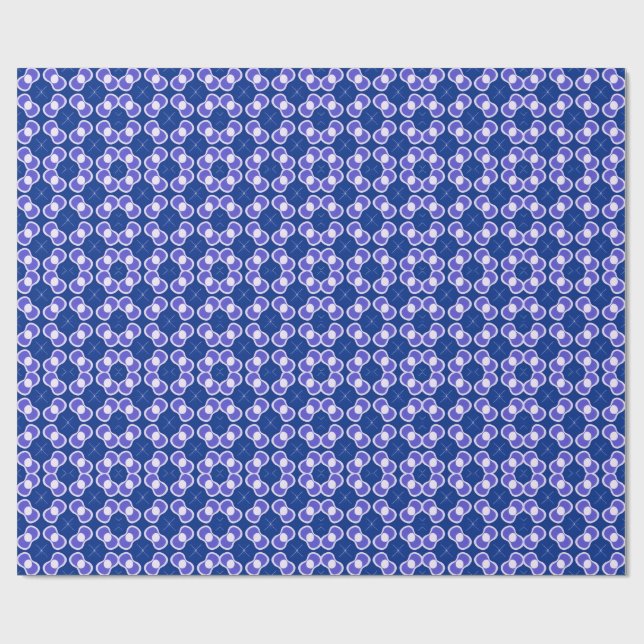 Papel De Regalo Patrón abstracto azul (Superficie plana)