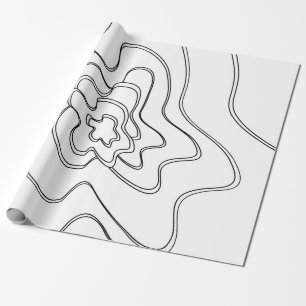 Papel De Regalo Patrón abstracto - blanco y negro