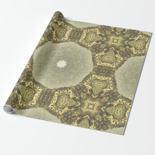 Papel De Regalo Patrón abstracto de arte dorado vintage n° 1