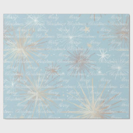 Papel De Regalo Patrón abstracto de explosión de estrellas azul Fe
