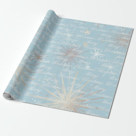 Papel De Regalo Patrón abstracto de explosión de estrellas azul Fe