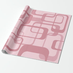 Papel De Regalo Patrón abstracto de los años 70 del Retro Rosa