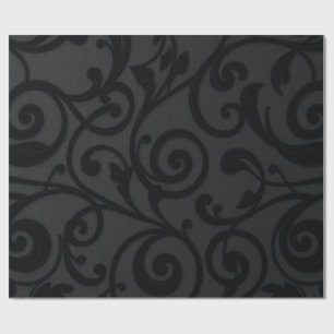 Papel De Regalo Patrón abstracto de negro con movimiento intrínsec