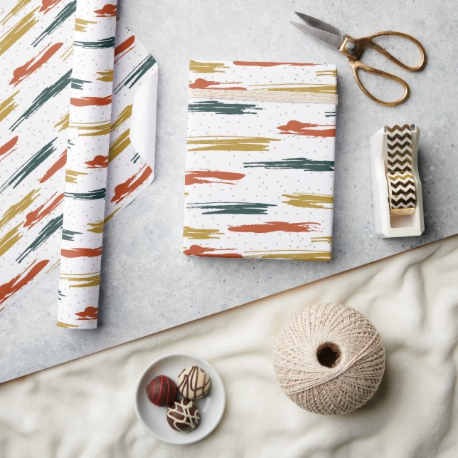 Papel De Regalo Patrón abstracto de pintura (Artesanía)