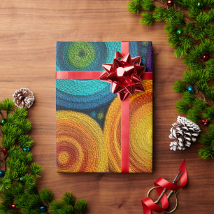 Papel De Regalo Patrón abstracto en espiral de remolino geométrico
