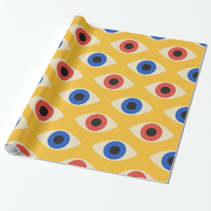 Papel De Regalo Patrón abstracto geométrico moderno audaz del ojo 
