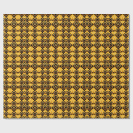 Papel De Regalo Patrón Abstracto Geométrico Neo Deco Oro