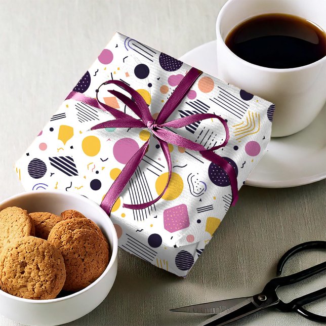 Papel De Regalo Patrón Abstracto Geométrico Retro #8 Magenta ID106 (Subido por el creador)