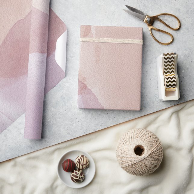 Papel De Regalo Patrón abstracto moderno de mediados de siglo Rosa (Artesanía)