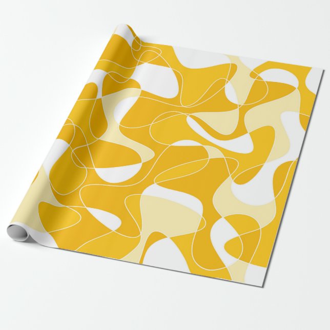 Papel De Regalo Patrón abstracto - naranja (Desenrollado)
