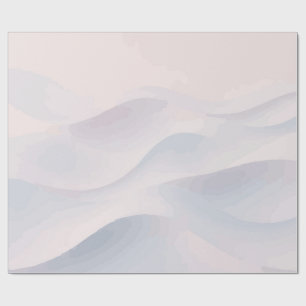 Papel De Regalo Patrón abstracto ondulado blanco y crema minimalis