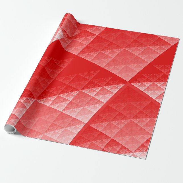 Papel De Regalo Patrón abstracto rojo (Desenrollado)
