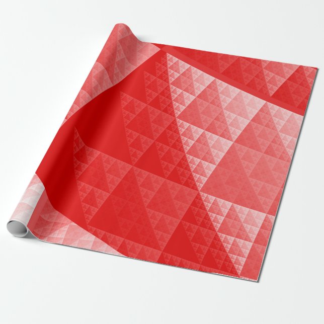 Papel De Regalo Patrón abstracto rojo (Desenrollado)