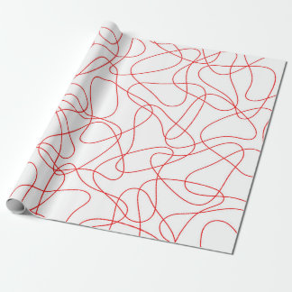 Papel De Regalo Patrón abstracto - rojo y blanco.