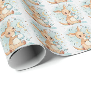 Papel De Regalo Patrón acuático canguro lindo bebé pato