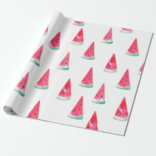 Papel De Regalo Patrón acuático sin mar con sandía