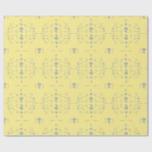 Papel De Regalo Patrón amarillo y azul del bloque de hidrógeno