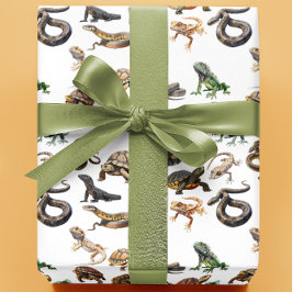 Papel De Regalo Patrón animal de la tortuga repticida de serpiente