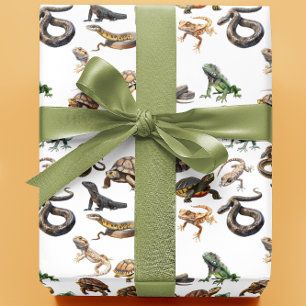 Papel De Regalo Patrón animal de la tortuga repticida de serpiente