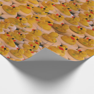 Papel De Regalo Patrón animal de los Duques de goma amarillos  