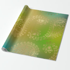Papel De Regalo Patrón árabe de lámina de oro falsa
