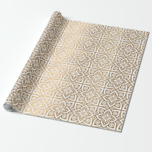 Papel De Regalo patrón árabico oro
