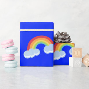 Papel De Regalo Patrón Arcoiris con nubes