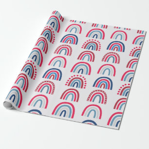Papel De Regalo Patrón arcoiris patriótico