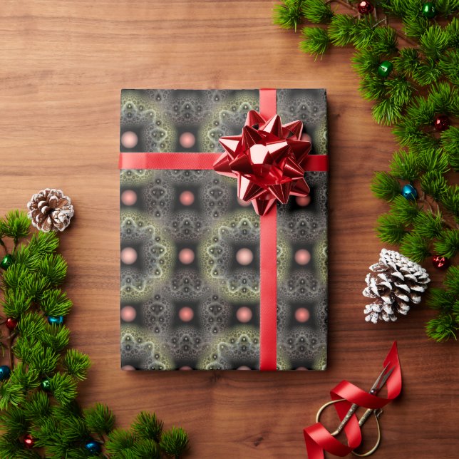 Papel De Regalo Patrón armónico visual fractal (Regalo de vacaciones)