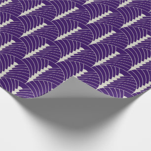 Papel De Regalo Patrón Art Deco 03 - Blanco-extra sobre azul prusi
